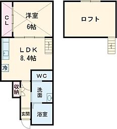septieme　（セッティエム） 1階1SLDKの間取り