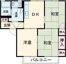 グランドメゾン 1階3DKの間取り