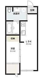 KOYA　430 2階1LDKの間取り
