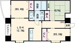 七福神ビル 3階3LDKの間取り