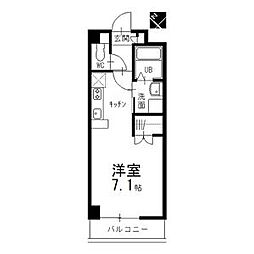 アネシス 3階ワンルームの間取り