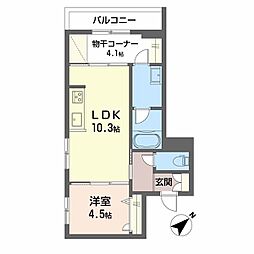 Ｓｈａｍａｉｓｏｎ　ｍａｕｖｅｉｎ 2階1LDKの間取り