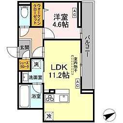 FOREST　COURT三番町 1階1LDKの間取り