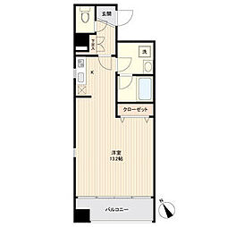 La　Douceur榴ヶ岡 8階ワンルームの間取り