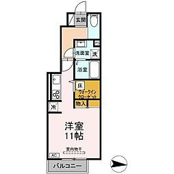 rekora 1階ワンルームの間取り