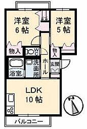 グランメール　21 3階2LDKの間取り