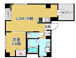 SDグランツ神戸西元町 5階1LDKの間取り