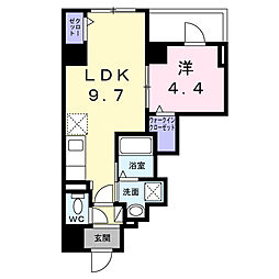 スパークル浅草 1LDKの間取図画像