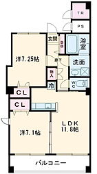 ラトナ東口ビル 4階2LDKの間取り