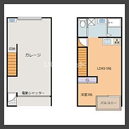 ＬＥＡＦ 2階1LDKの間取り