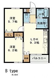 間取図画像 2LDK