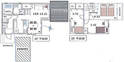 ガーデン上用賀ハウス 1階3LDKの間取り