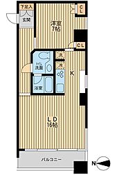 ドゥーエ清澄白河 4階1LDKの間取り