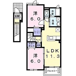 フィールドM 2LDKの間取図画像