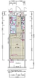 プレサンス上前津グレース 1Kの間取図画像