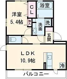 サニーフラット88 1LDKの間取図画像