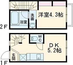 ヴィラ・フェリシア 1階1DKの間取り