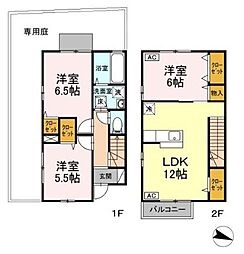 ファミーユ 1階3LDKの間取り