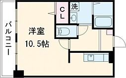 ＮｉｃｅマンションＳＴ九品寺 10階ワンルームの間取り