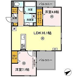 間取図画像 2LDK