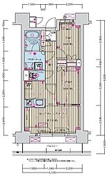プレサンス名駅南ブリエ 7階2LDKの間取り