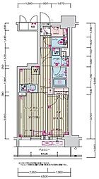 プレサンス名駅南ブリエ 9階1LDKの間取り