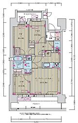 プレサンス名駅南ブリエ 5階3LDKの間取り