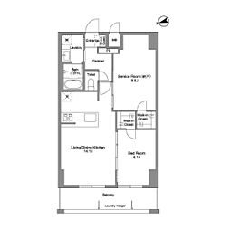 Ｐｒｉｍａ　Ｓｔｅｌｌａ 13階1SLDKの間取り