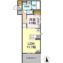 仙台市営南北線 長町南駅 徒歩10分の賃貸アパート 3階1LDKの間取り