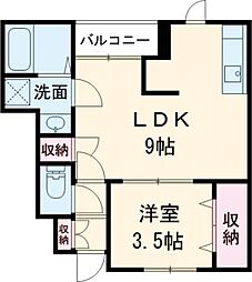 Ｐｒｅｚｉａ福田 1階1LDKの間取り