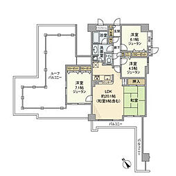 セレナハイム八千代中央 8階3LDKの間取り