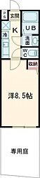 フラッティ谷口園町 106 1階1Kの間取り