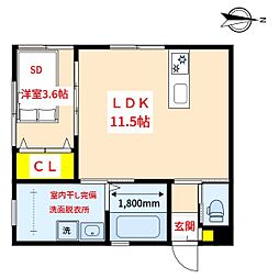 間取図画像 1LDK