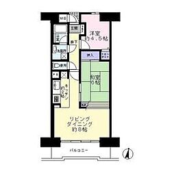 ライオンズプラザ北綾瀬 10階2LDKの間取り