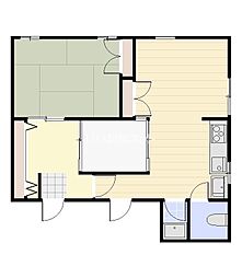 第2プラザ多賀 5階3DKの間取り