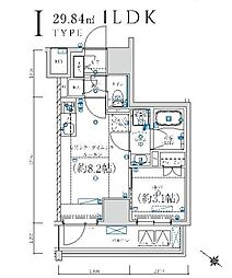 LEXE 横濱関内 11階1LDKの間取り
