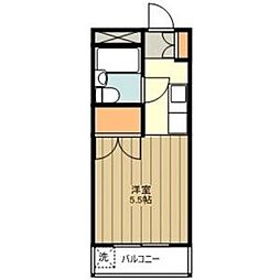 サンアベニュー羽村 1Kの間取図画像