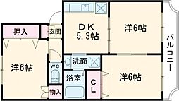 ルヴェニール壱番館 1階3DKの間取り