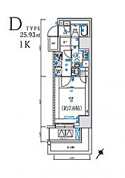 LEXE 横濱関内 10階1Kの間取り