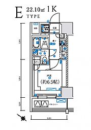 LEXE 横濱関内 11階1Kの間取り