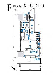LEXE 横濱関内 9階ワンルームの間取り
