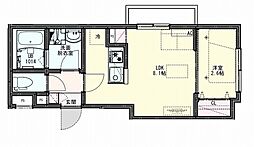 KEIAI RESIDENCE 上尾II 2階1LDKの間取り
