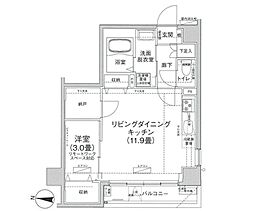アイルプレミアム押上ノルド 510 5階1LDKの間取り