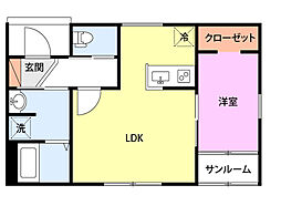 間取図画像 1LDK
