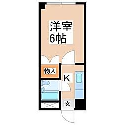 ロフティ銀杏町 2階1Kの間取り