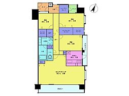 ウィズ松戸きらめきの森 11階3LDKの間取り