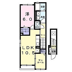 グレースヒル 1LDKの間取図画像
