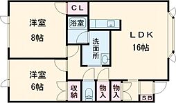 間取図画像 2LDK