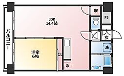 Ｎ＆Ａ　ＡＰＡＲＴＭＥＮＴ 6階1LDKの間取り