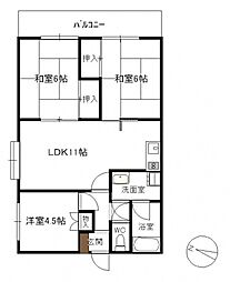 広島電鉄宮島線 佐伯区役所前駅 徒歩4分の賃貸マンション 4階3LDKの間取り